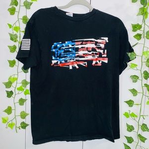 Delta Pro Weight American Flag Gun T-Shirt